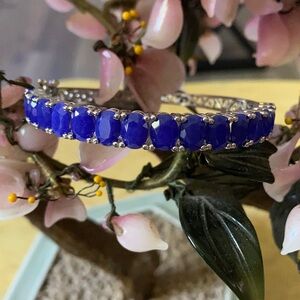 Vintage 925 natural sapphire bracelet